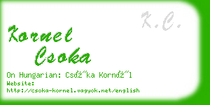 kornel csoka business card